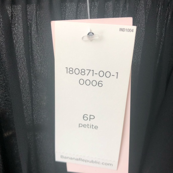 Banana Republic button shirt dress w/ tie at waist - Picture 2 of 4